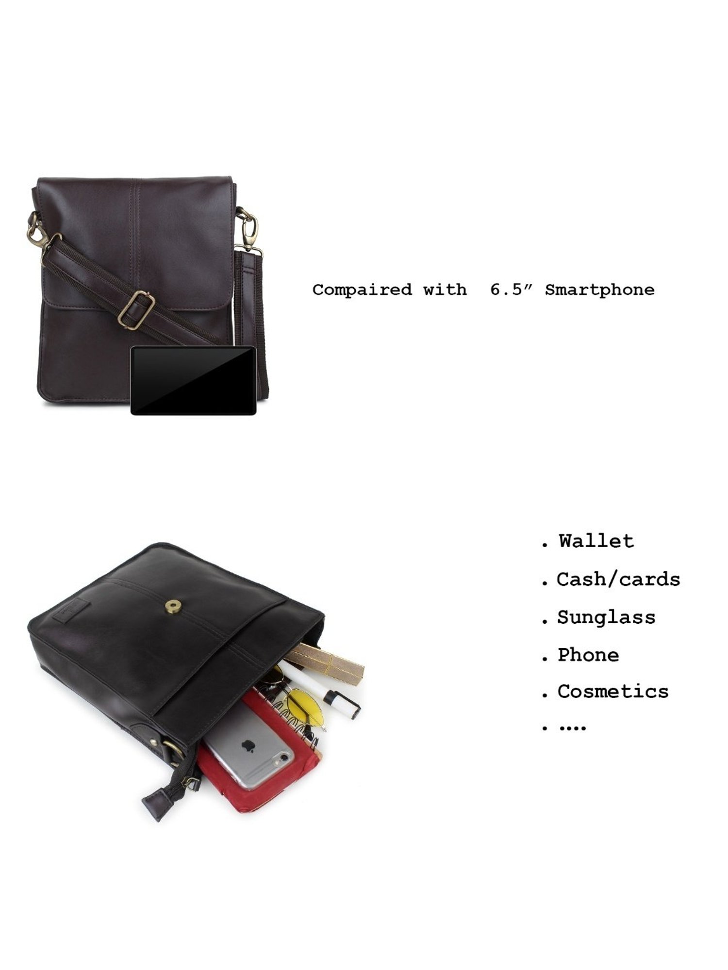 Yelloe Brown Medium Cross Body Bag