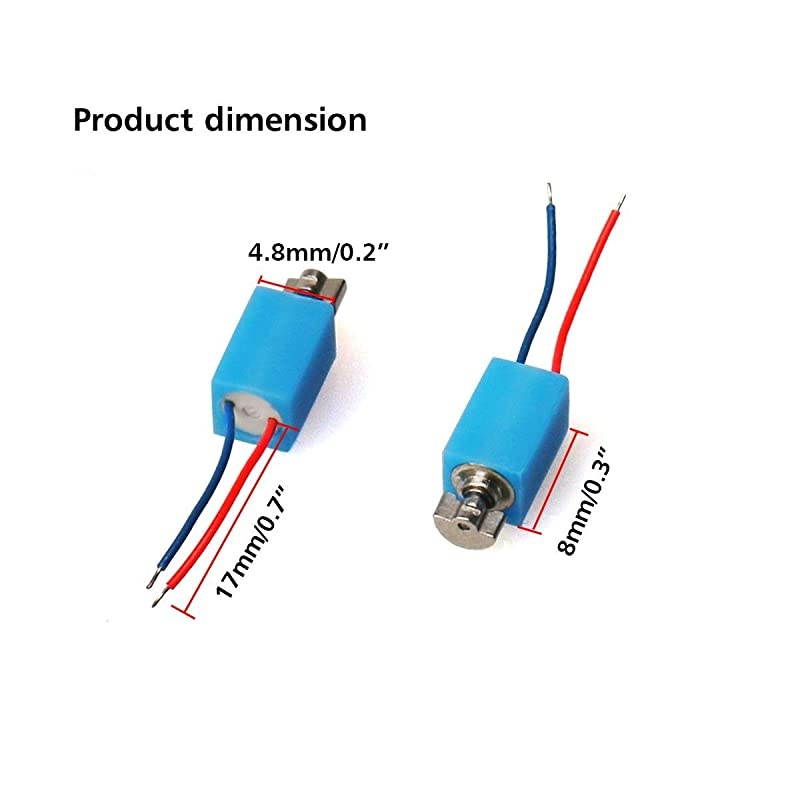 Pager Cell Phone Micro Vibration Motor DC 3V 3500RPM Arbitrary Direction 48mm48mm 8mm 20pcs