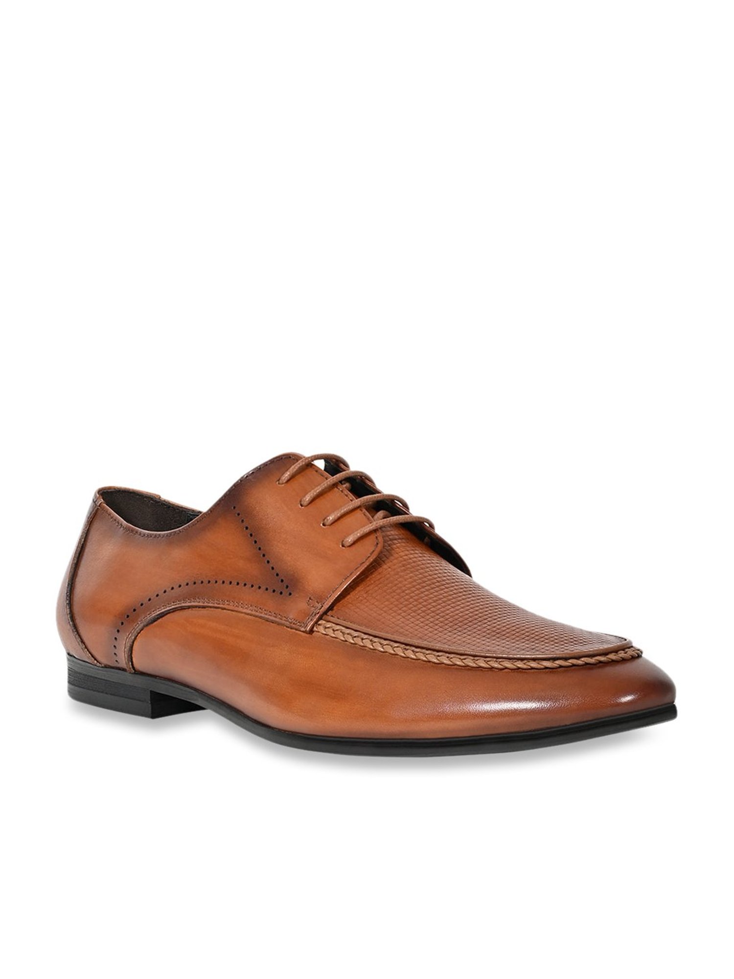 Cobblerz Men's Tan Derby Shoes