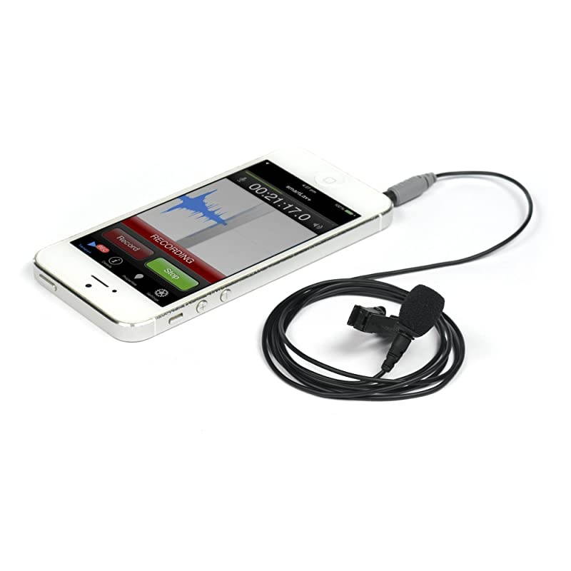SmartLav+ Omnidirectional Lavalier Microphone for iPhone and Smartphones, Black