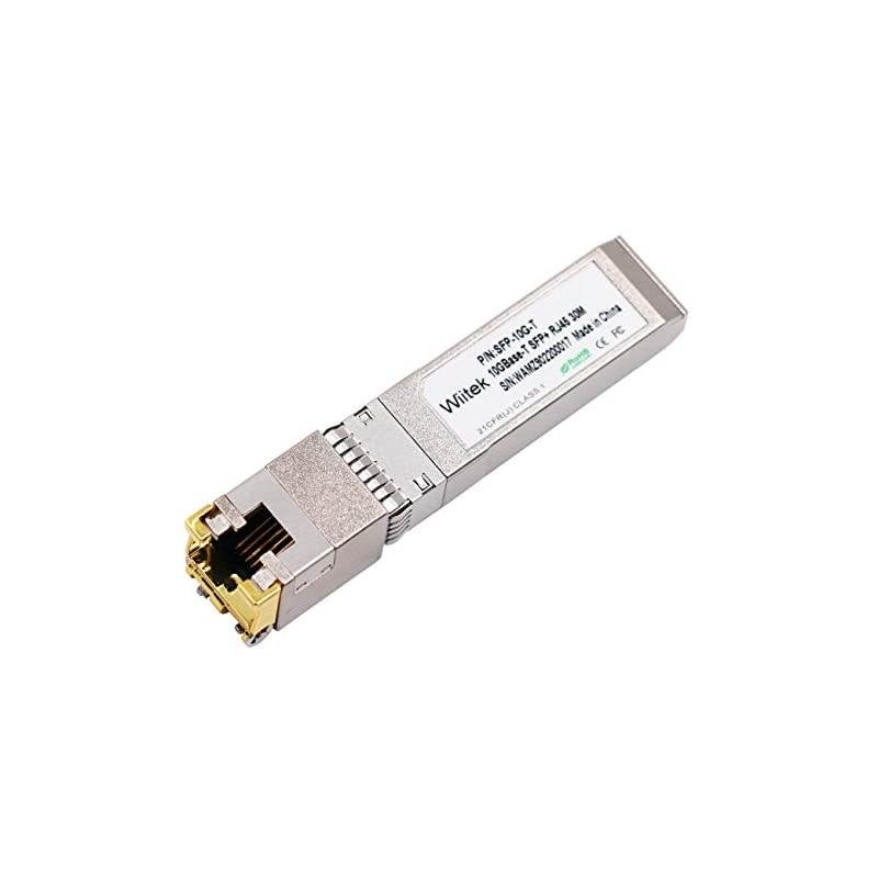 SFP+ to RJ45 Copper Modules, 10GBase-T Transceiver Compatible for Cisco SFP-10G-T-S, Ubiquiti, D-Link, Supermicro, Netgear, Mikrotik, Unifi (Cat 6a/7, 30-Meter)