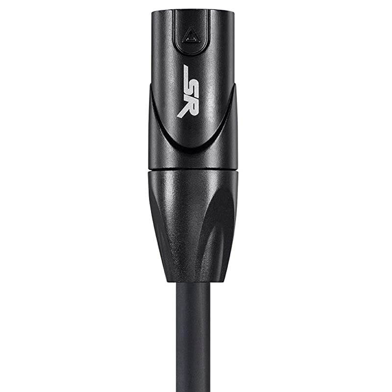 XLR Male to XLR Female Cable [Microphone & Interconnect] - 75 Feet | Gold Plated, 16AWG - Stage Right Series Black