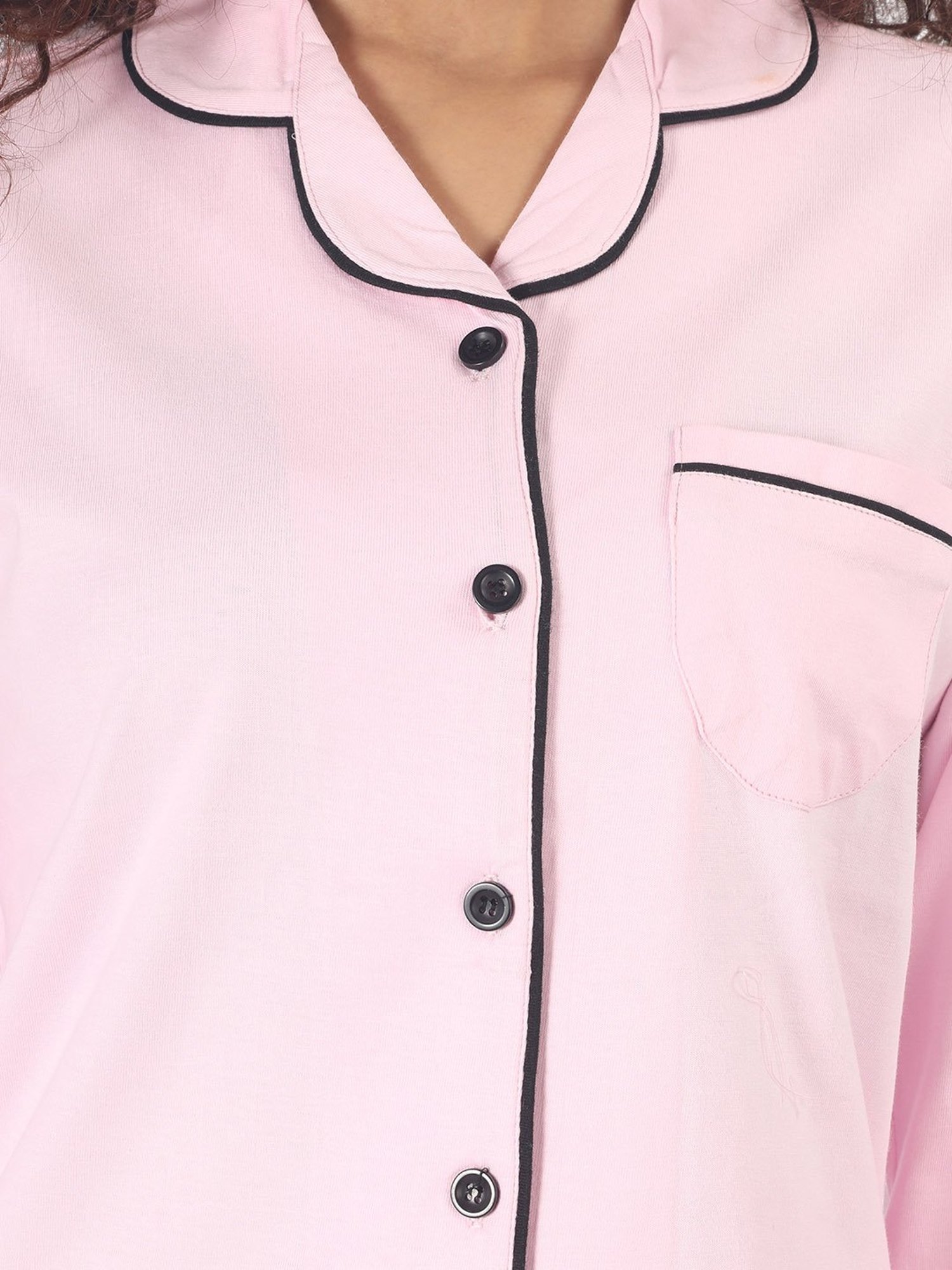 Nite Flite Pink Cotton Shirt With Pyjamas