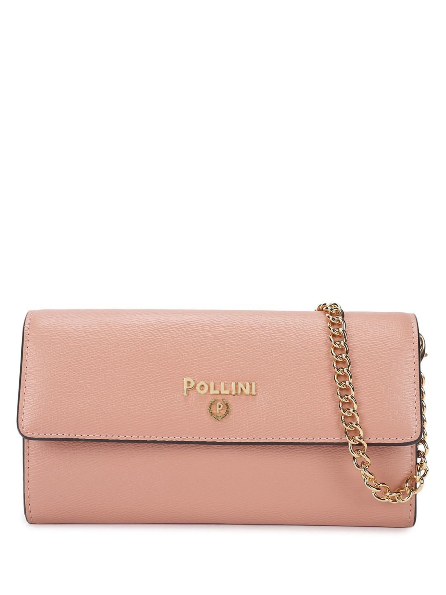 Pollini Pink Woven Medium Cross Body Bag
