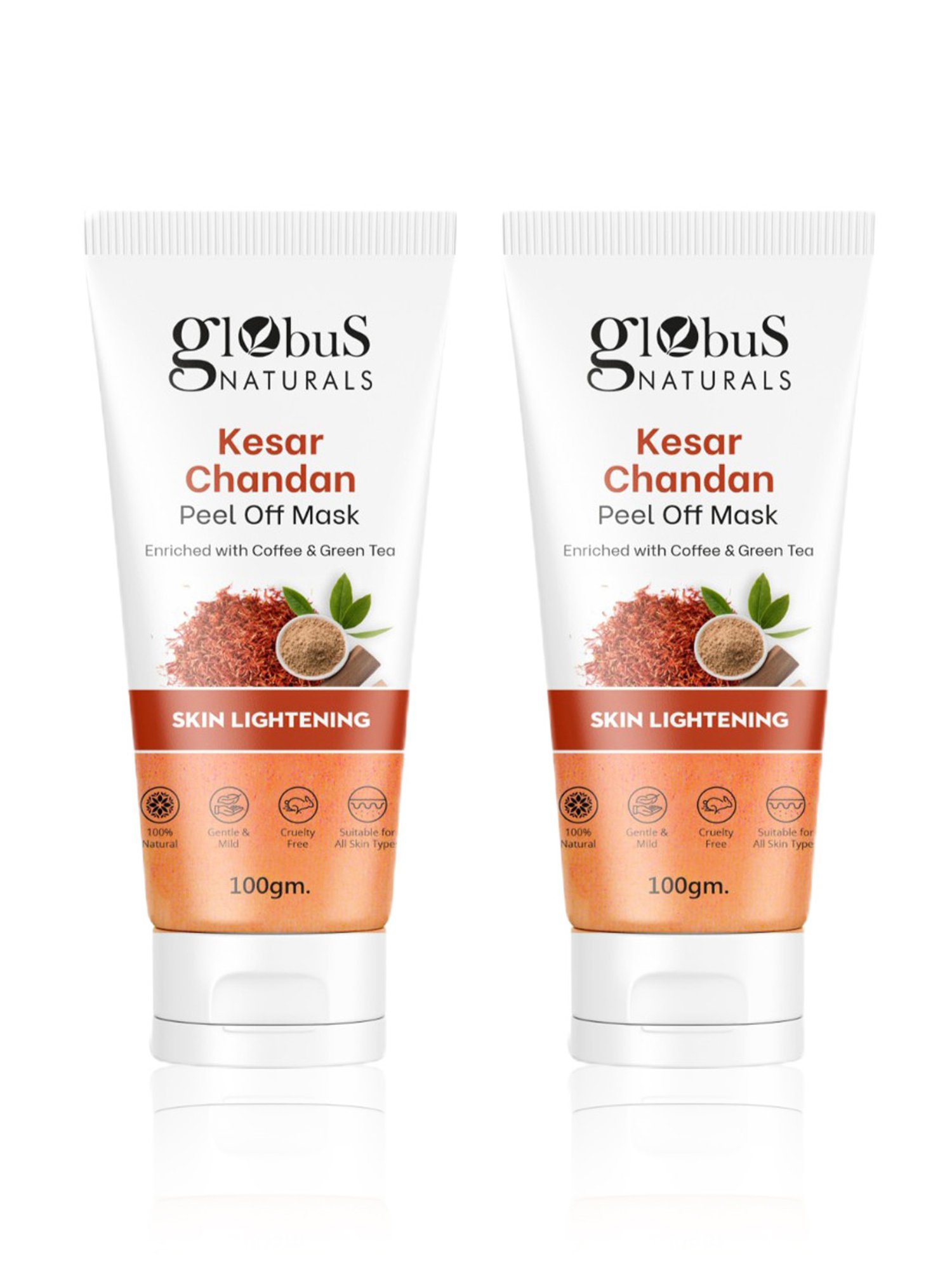 Globus Naturals Kesar Chandan Peel Off Mask - Pack of 2