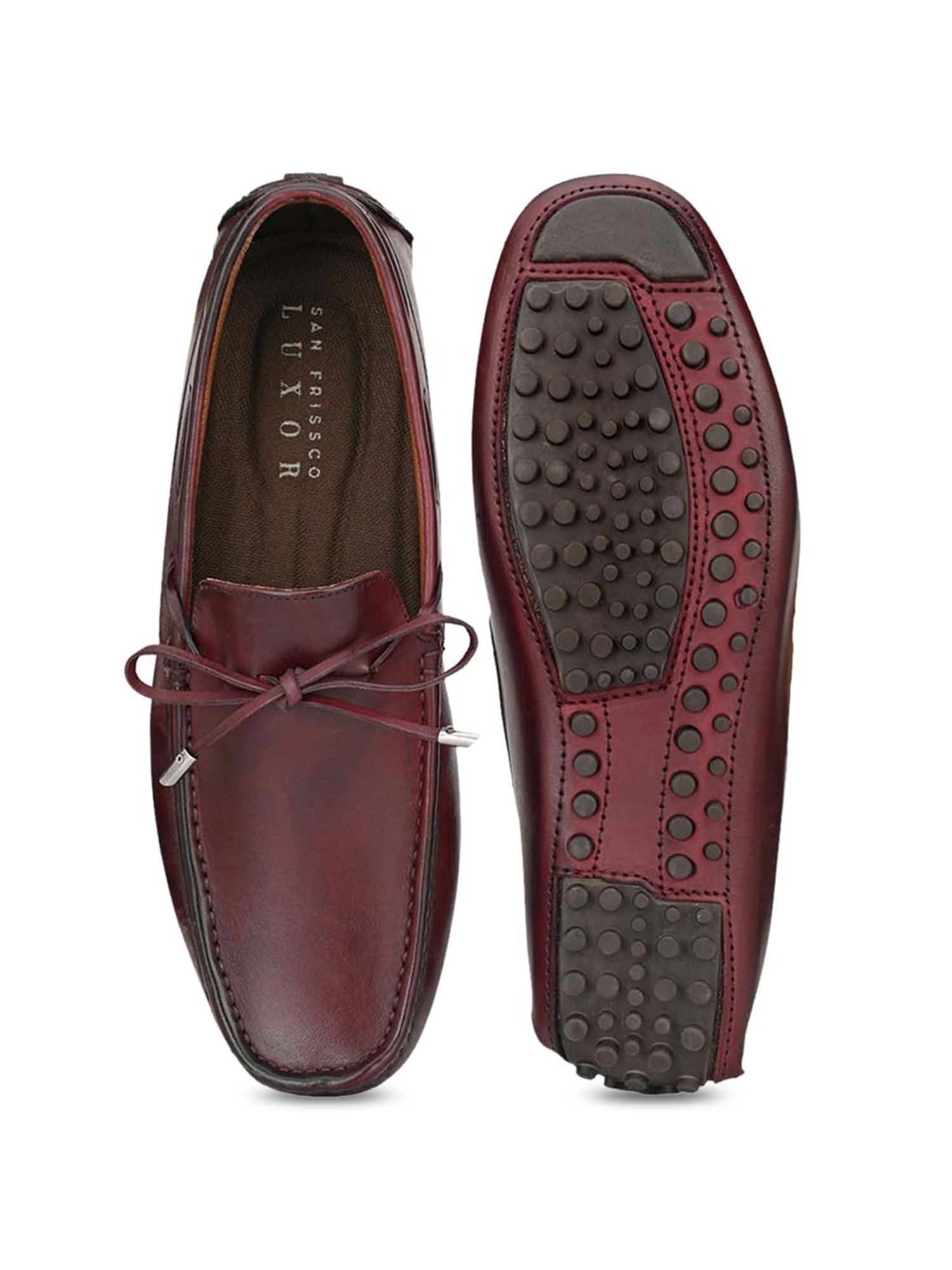 San Frissco Men's Maroon Boat Shoes