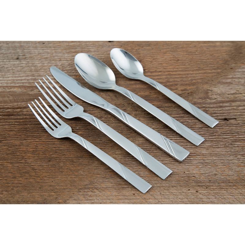 20pc Stainless Steel Maren Frost Silverware Set - Cambridge Silversmiths