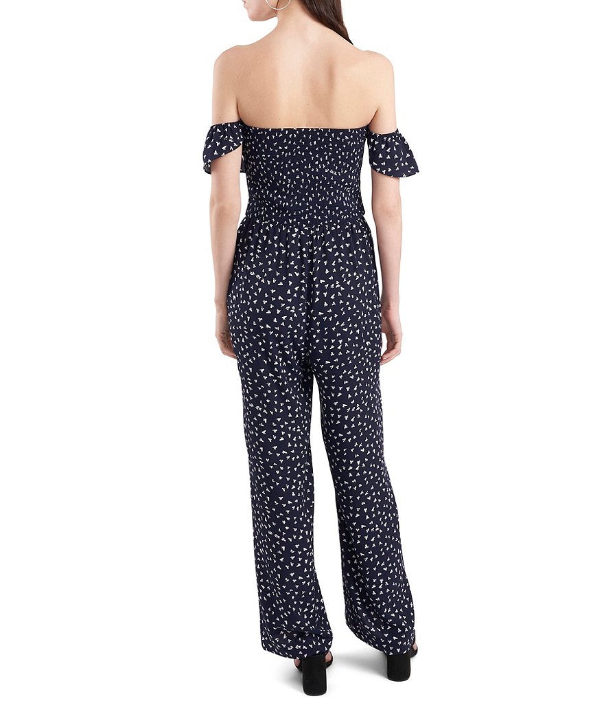 1. STATE Smocked Bodice Wide Leg Jumpsuit