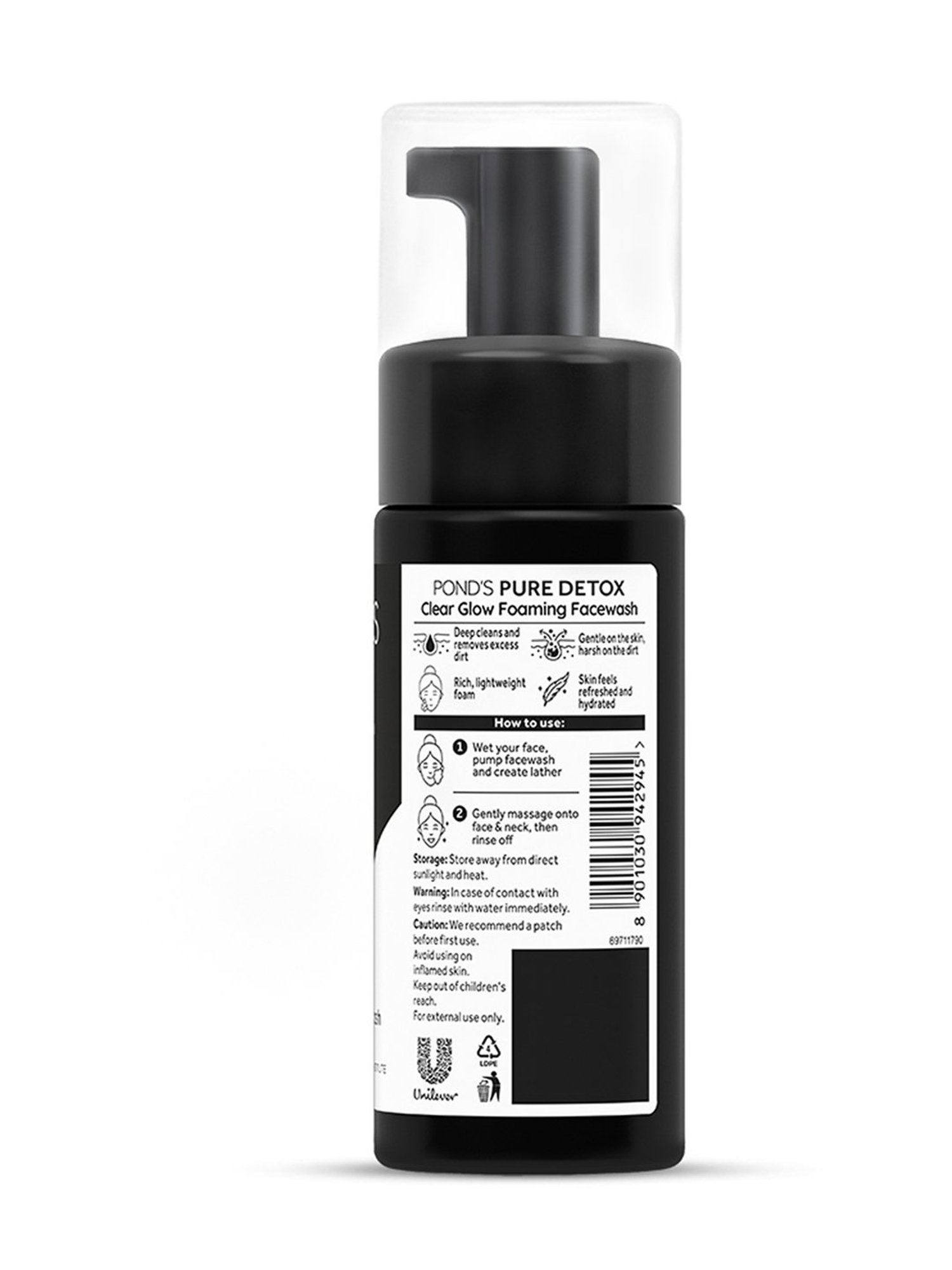 Pond's Pure Detox Foaming Pump Facewash - 150 ml