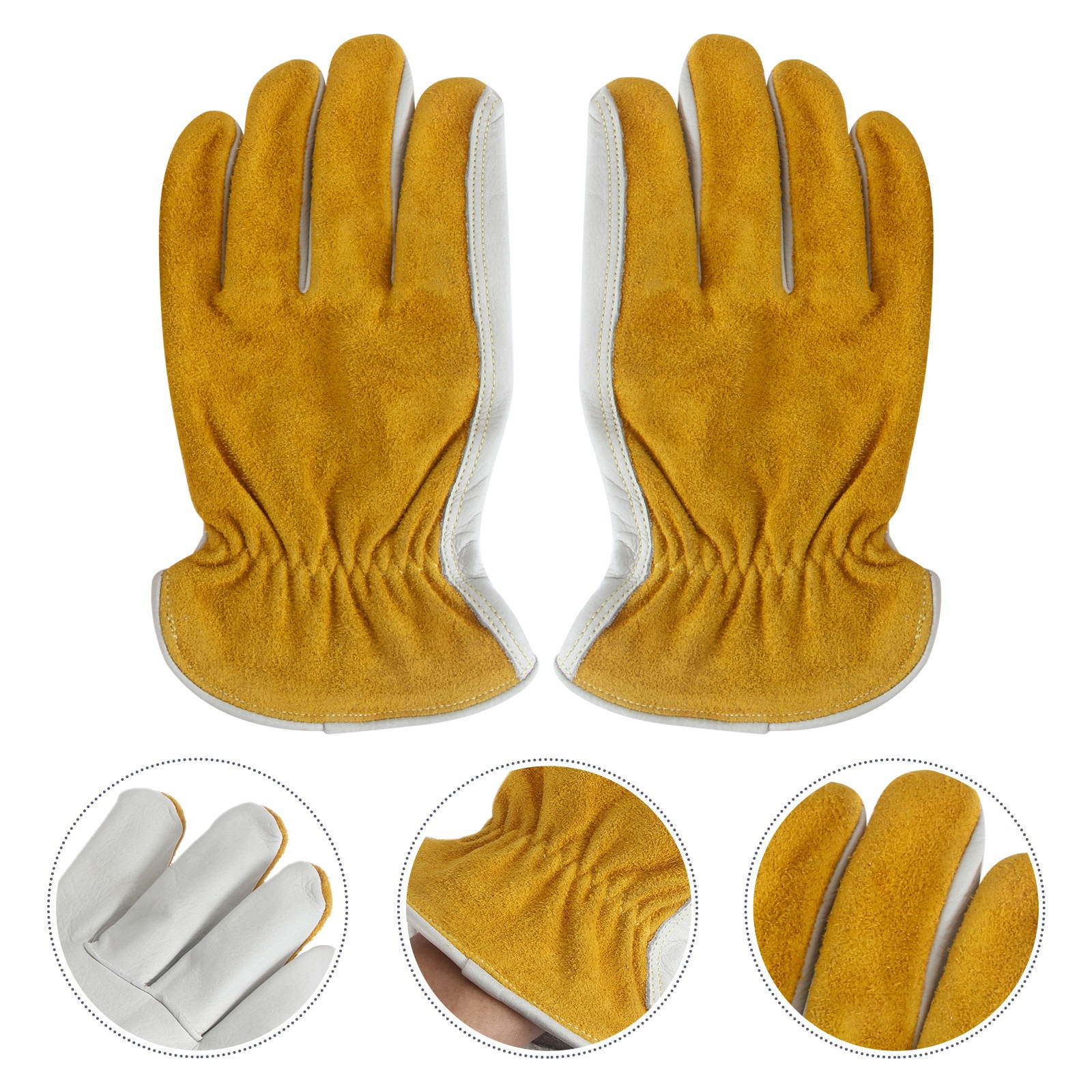 1 Pair Gardening Protective Gloves Welding Gloves Anti-slip Gloves for Work Home