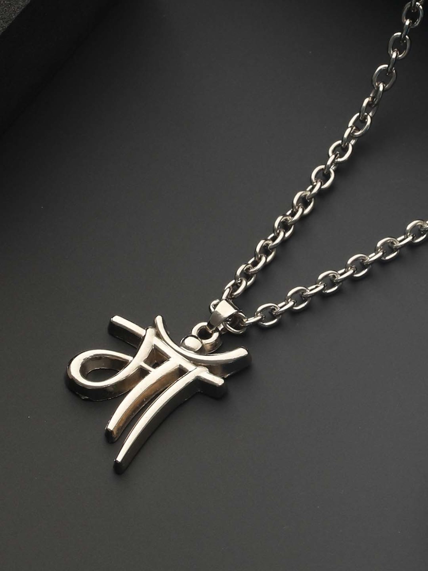 Bold by Priyaasi MAA Pendant with Silver-Plated Link Chain for Men