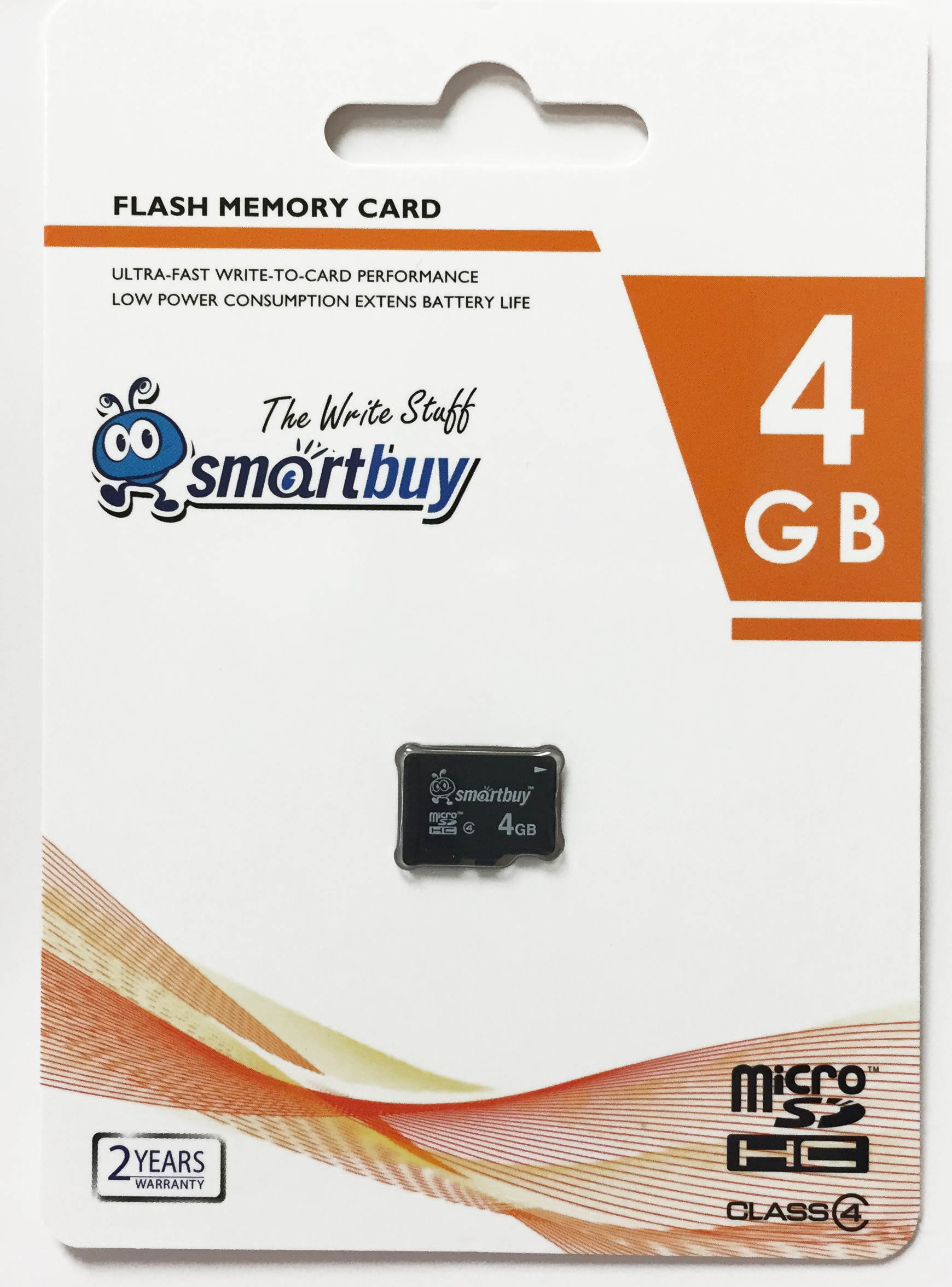 Smartbuy 4GB Micro SDHC Class 4 TF Flash Memory Card SD HC C4 Fast Speed for Camera Mobile Phone Tab GPS MP3 TV