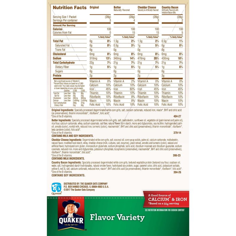 Quaker Instant Grits Flavor Variety - 12ct