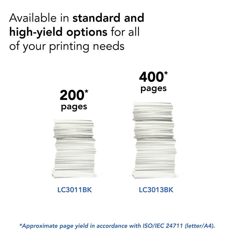 Printer LC3011BK Singe Pack Standard Cartridge Yield Upto 200 Pages LC3011 Ink Black