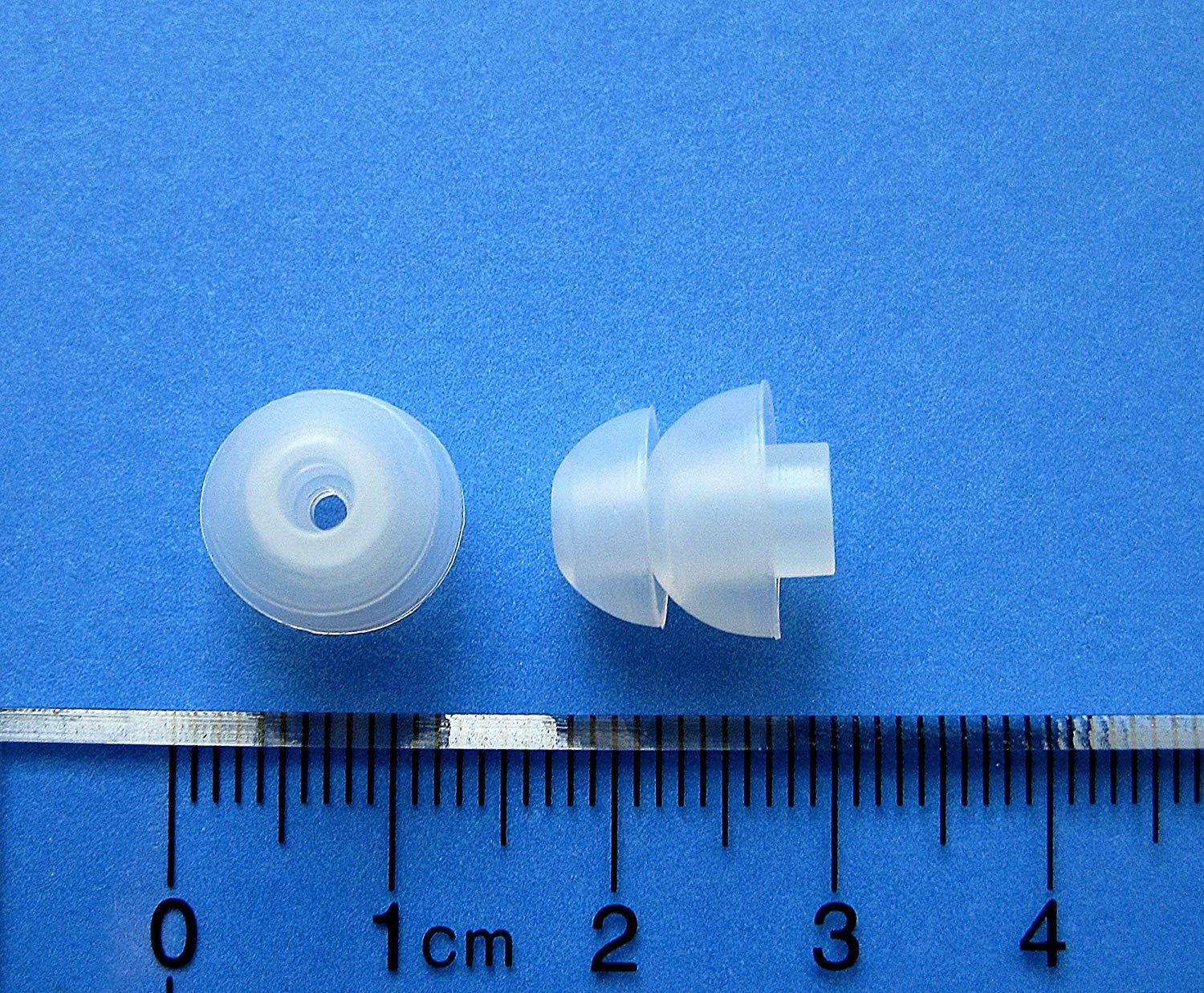 6 Small (S) Clear Double (2 Layer) Flange Earbuds Eartips Set Compatible with Shure SE110, SE115, SE210, SE315, SE420, SE425, SE530 PTH, SE535 in Ear Earphones Headsets