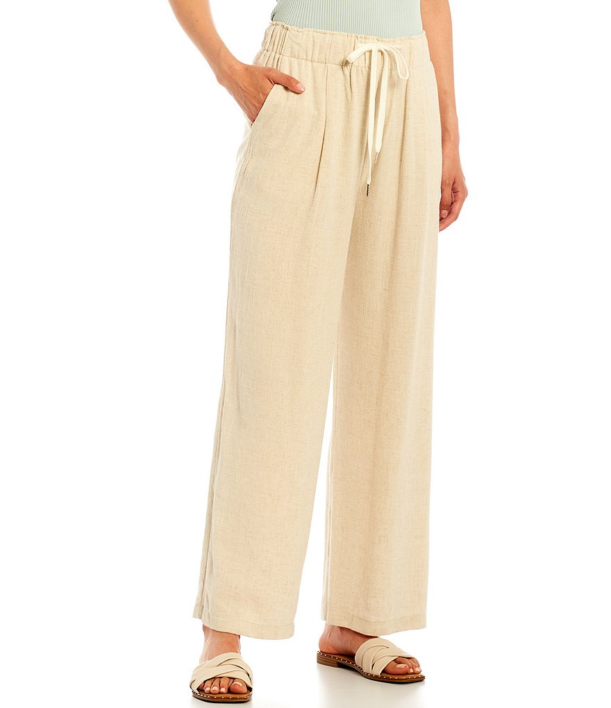 Lucy Paris Drawstring Full Length Wide Leg Pants