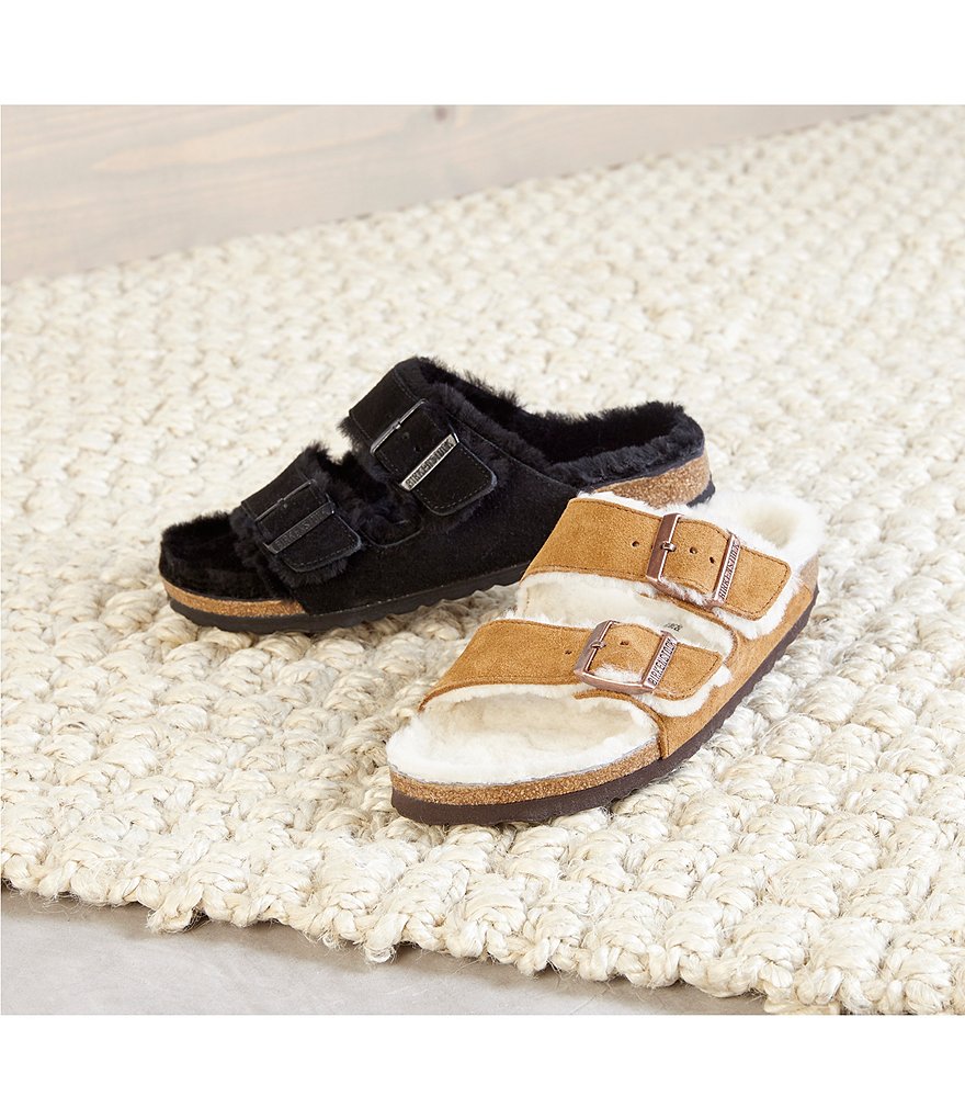 Birkenstock Women's Arizona Suede Shearling Sandals