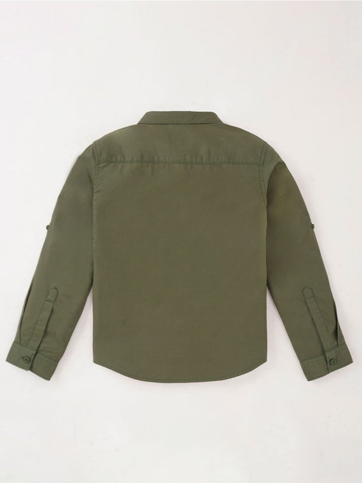 Edheads Kids Green Cotton Printed Full Sleeves Shirt