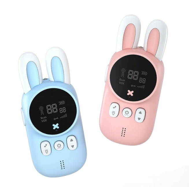 2 wireless cartoon walkie-talkies for children