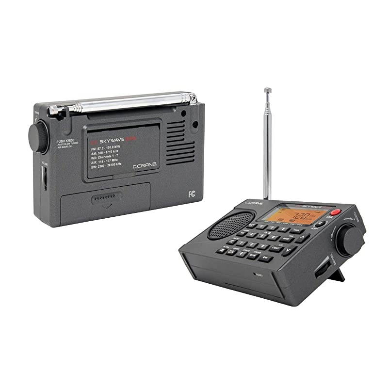 CC Skywave SSB AM FM Shortwave NOAA Weather + Alert Scannable VHF Aviation Band and Single Side Bands Small Battery Operated Portable Travel Radio