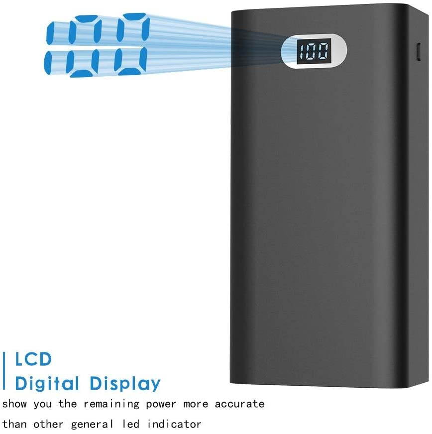 Portable Charger 30000mAh Power Bank External Battery Pack with LCD Digital Display Triple Intput and Dual Output Ports Compatible with All Smart Cell Phone, iPad and More