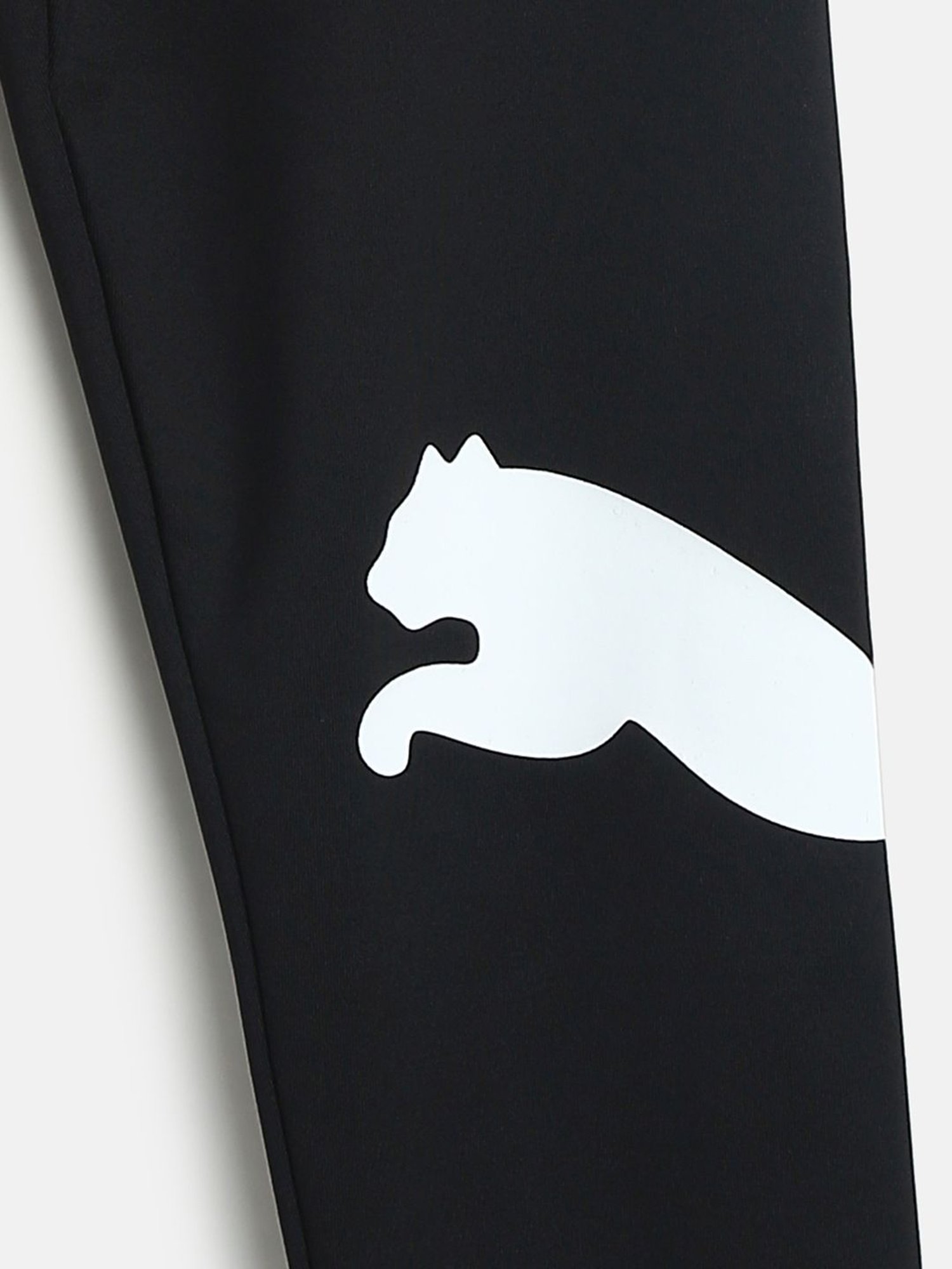 Puma Girls Active Black Logo Print Tights