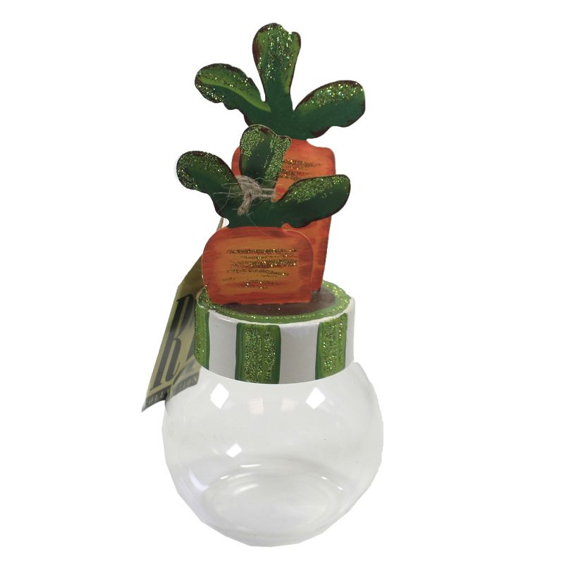 Easter 9.0" Bunny & Carrot Bubble Jars St/2 Easter  -  Decorative Jars