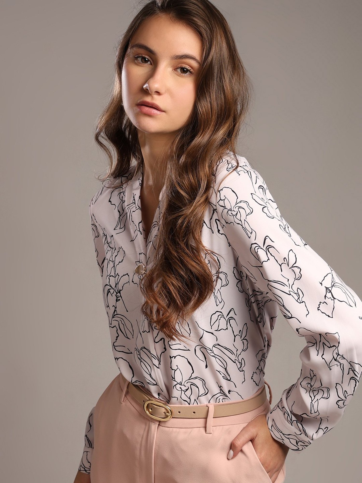 Vero Moda Light Pink Printed Top