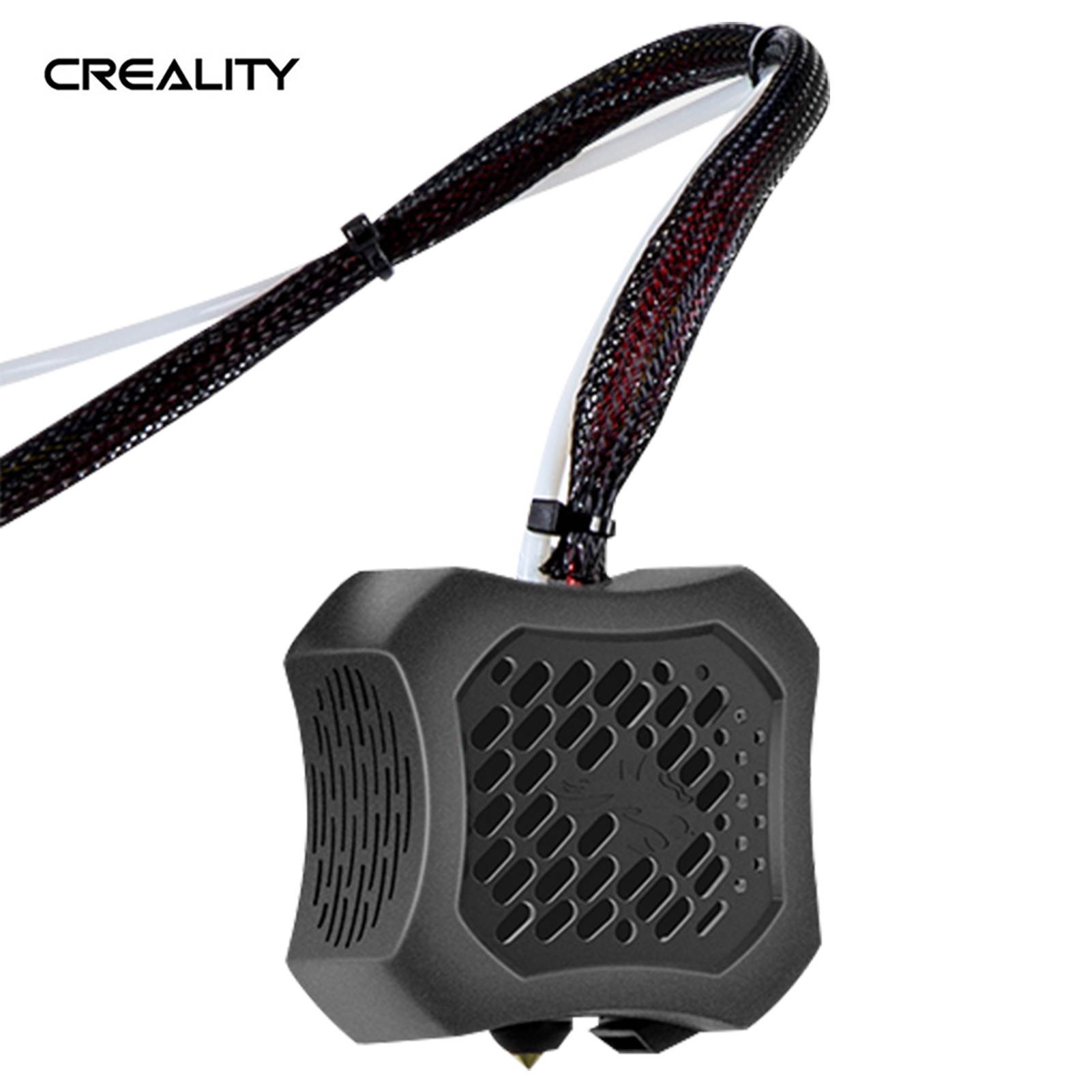 Original Creality Assembled Full Extruder Hotend Kit Double Cooling Fan with 0.4mm Nozzle Aluminum Heating Block 100K Ohm Thermistor 24V Compatible with Creality Ender-3 V2 3D Printer
