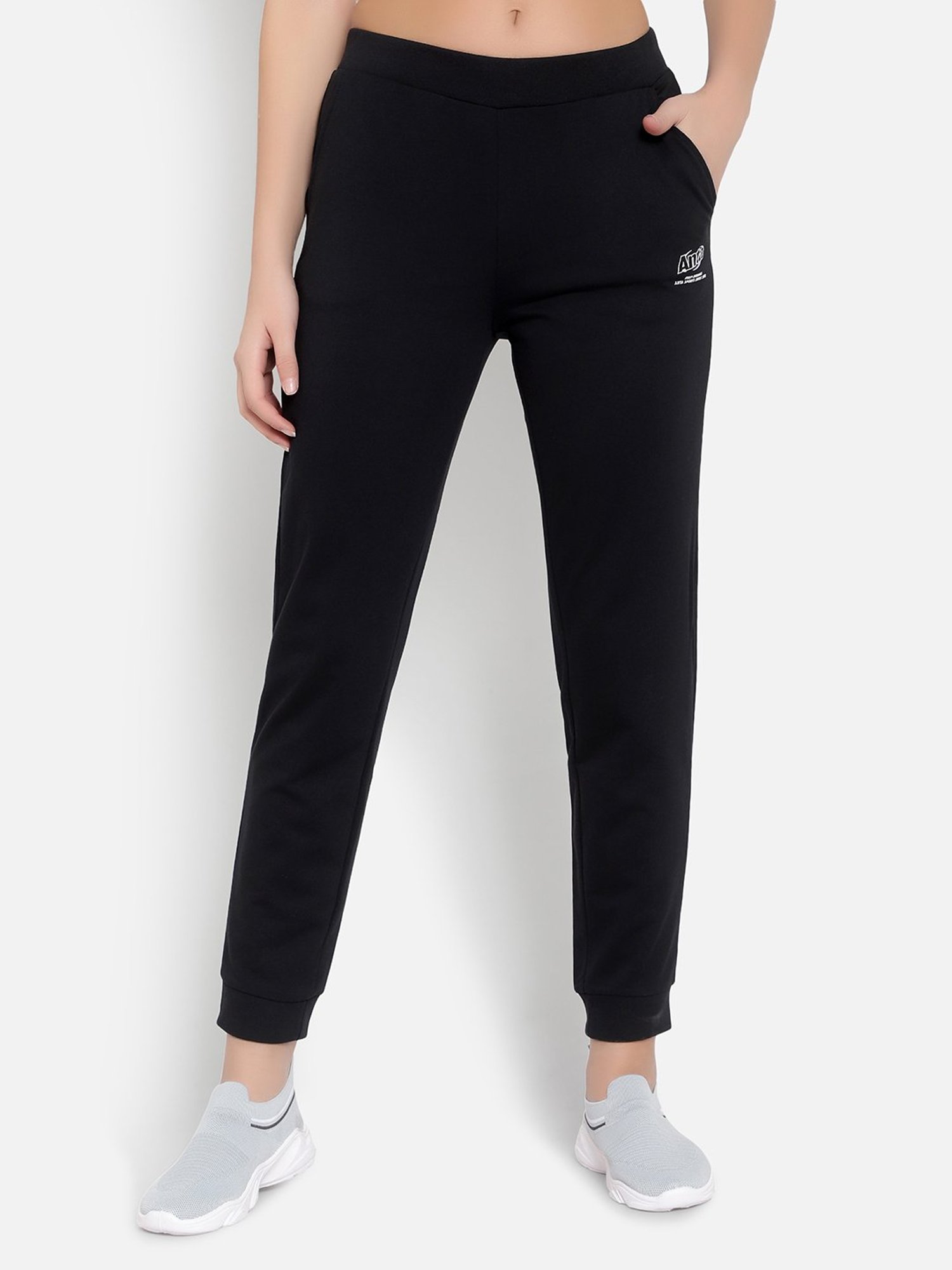 Anta Black Mid Rise Joggers