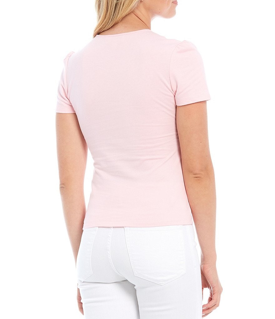 Julie Brown Marty Puff Sleeve Knit Tee