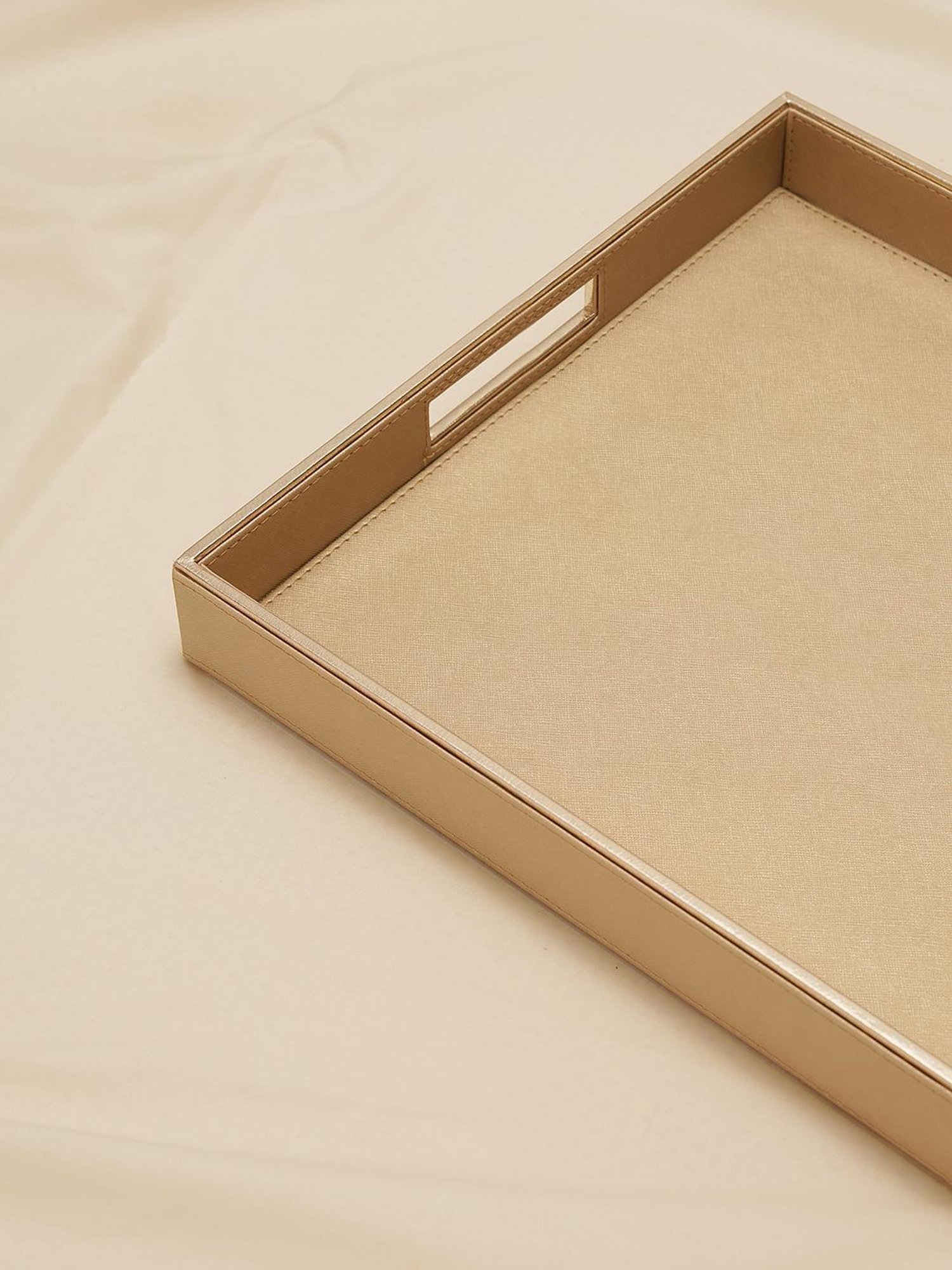 Pure Home and Living Gold MDF Solid Serving Trays