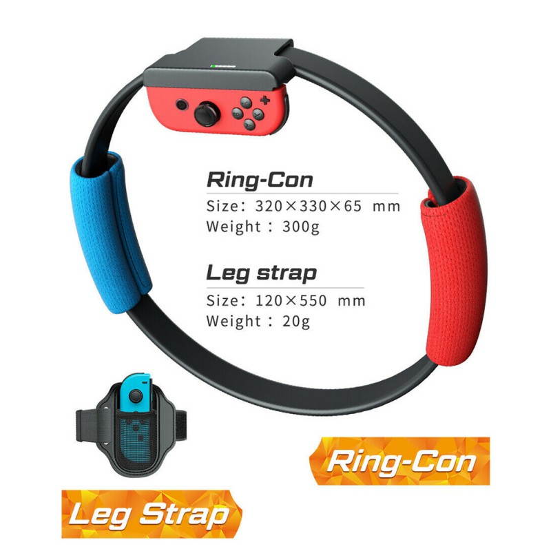Ochine Fitness Ring With Adjustable Elastic Leg Strap Sport Band For Nintendo Switch