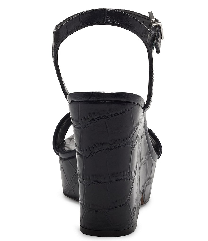 Vince Camuto Celvina Leather Croc Wedges