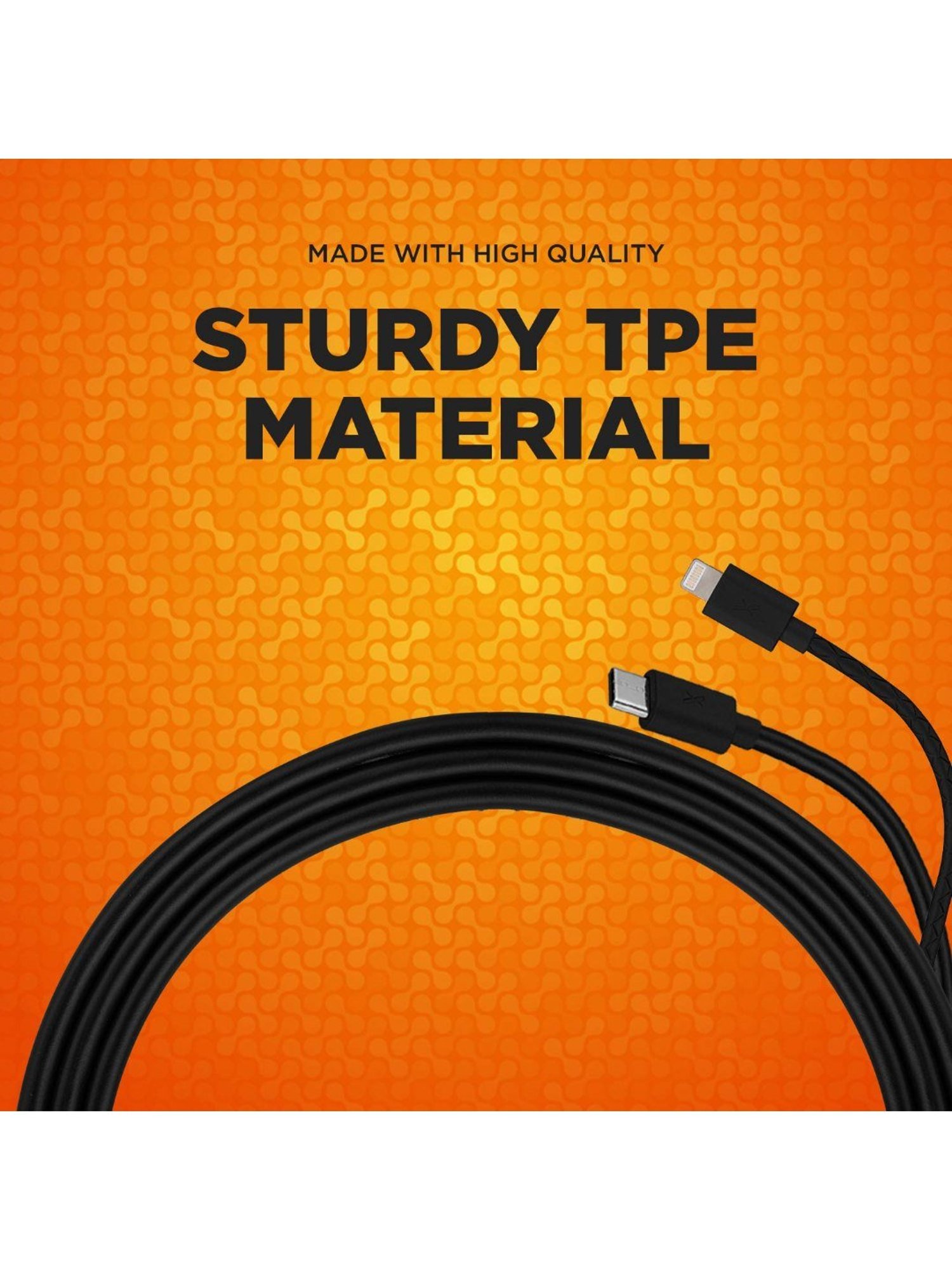 Moerdon SCB138 Fast Charging Data transfer Cable with LED indicator (Black)