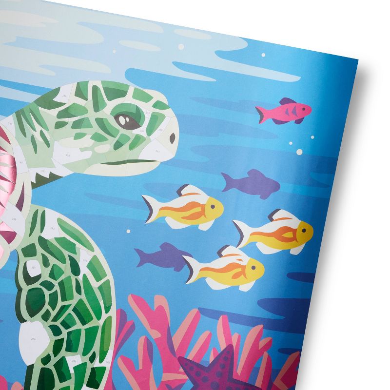 Sticker-By-Number Poster Kit Sea Turtle - Mondo Llama™