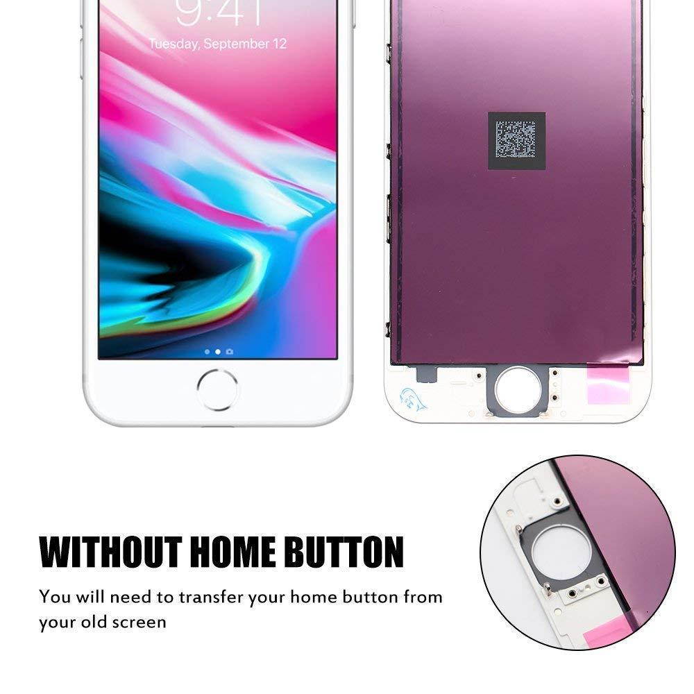 Screen Replacement for iPhone 6 Plus White, LCD Display & Touch Screen Digitizer Frame Cell Assembly Set with Free Repair Tools for iPhone 6 Plus 5.5" White