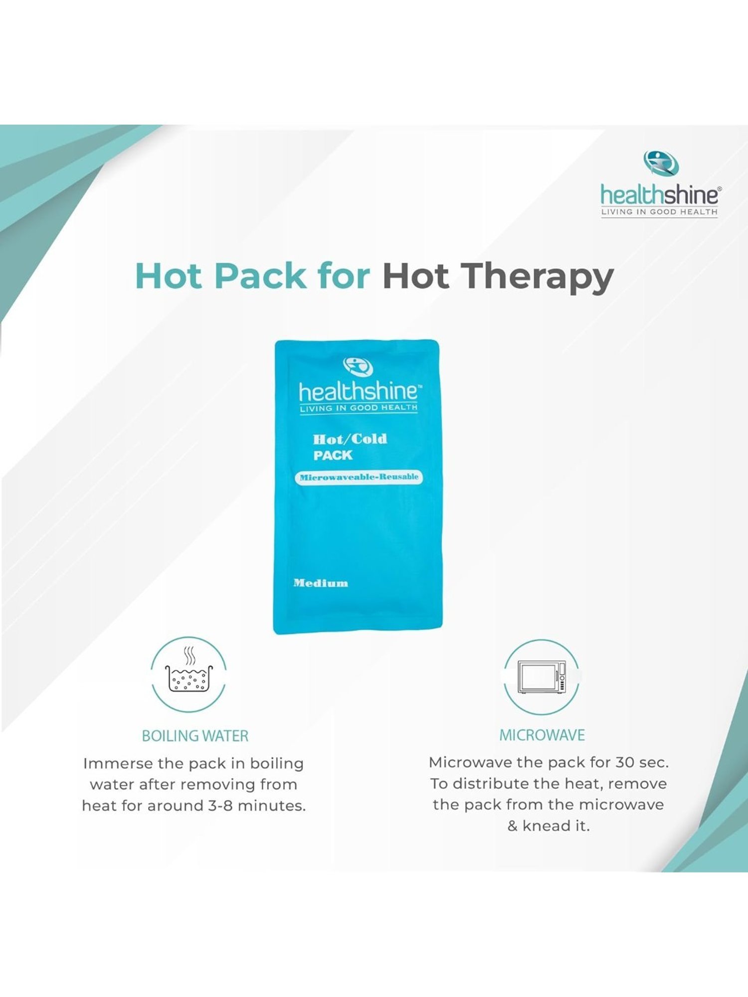 Healthshine Reusable Hot and Cold Gel Pack for Pain Relief Regular (Blue)
