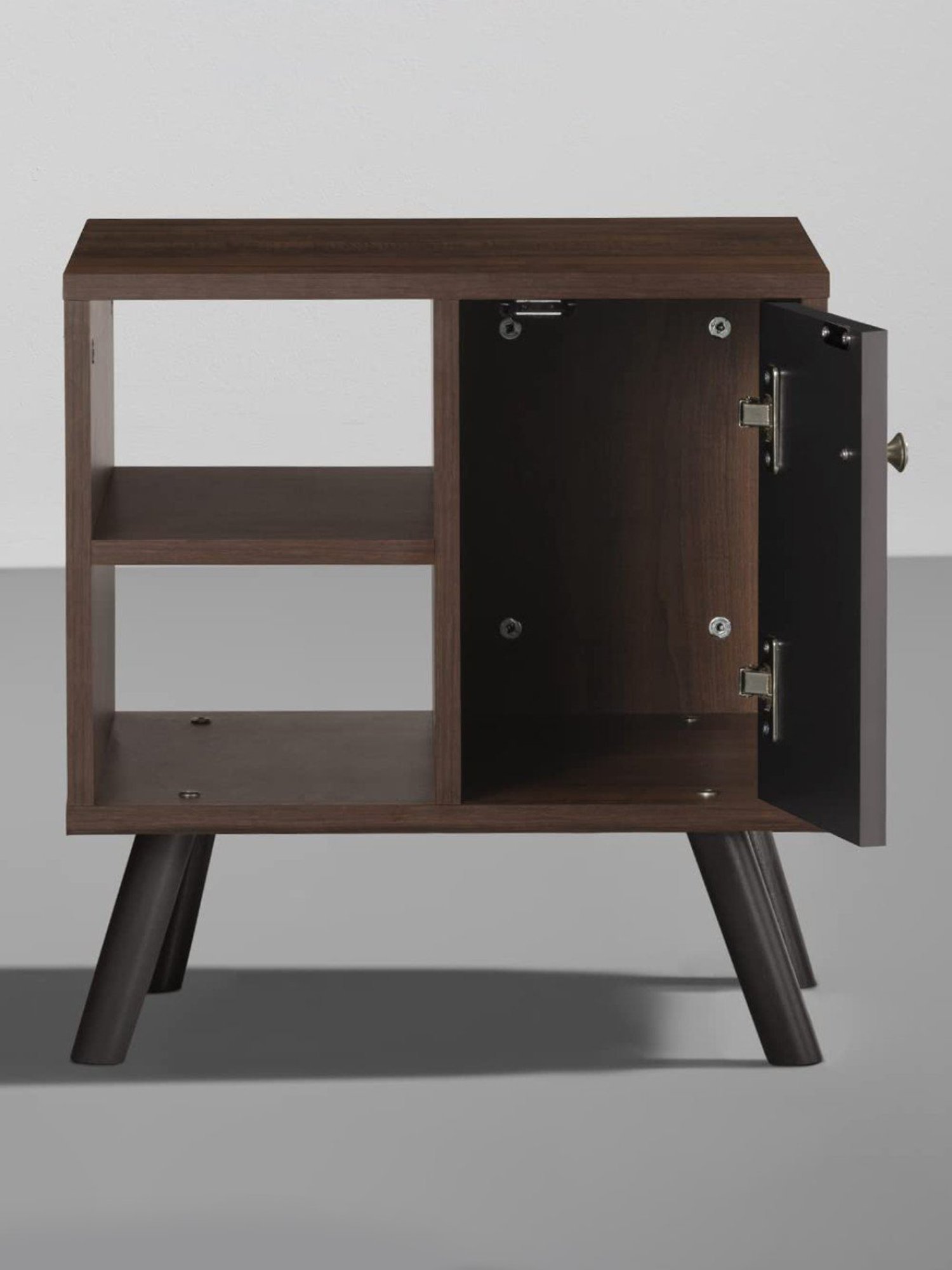 Sleepyhead Bestie Dark Brown & Slate Grey Engineered Wood Bedside Table