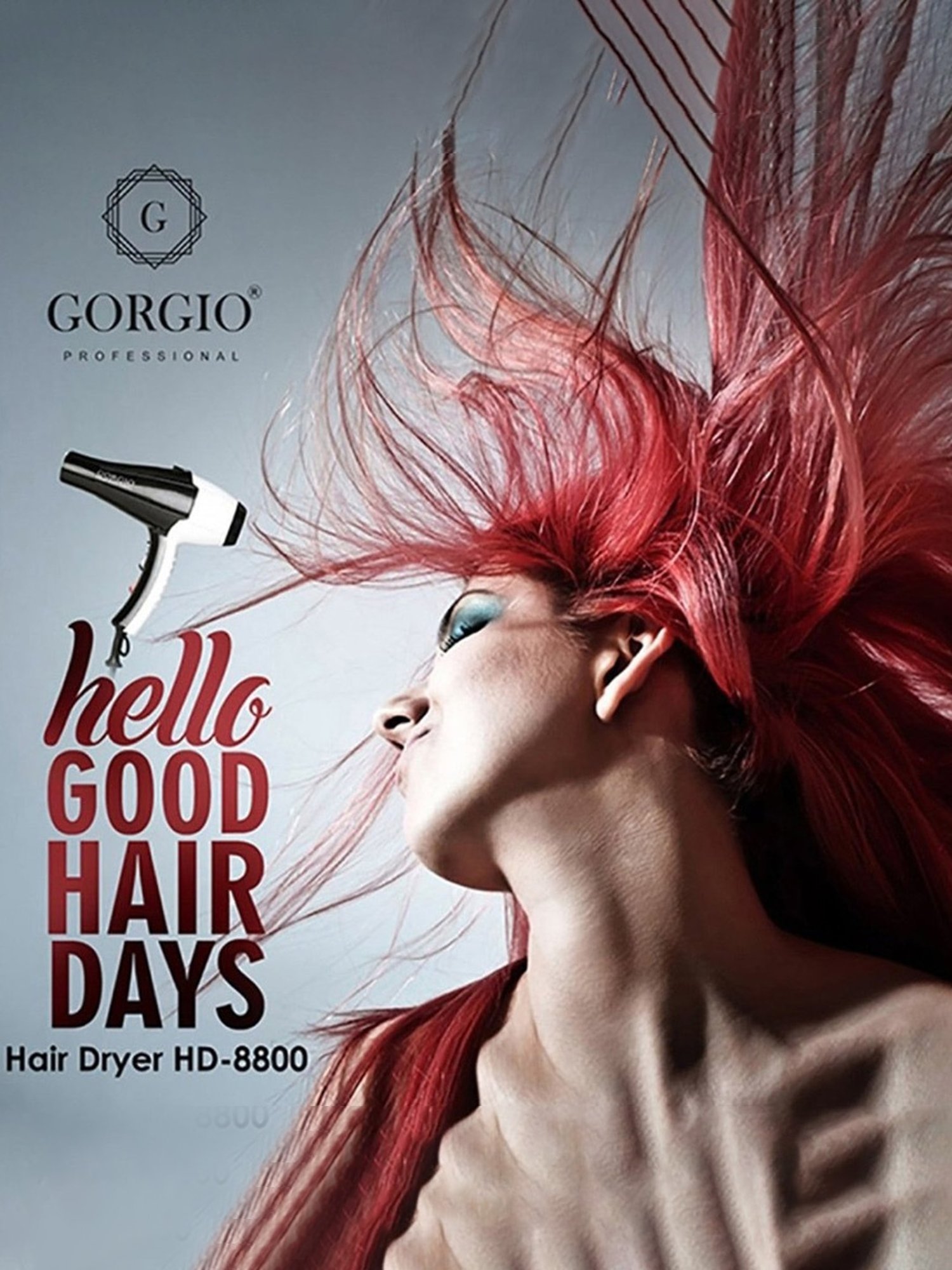 Gorgio Professional HD8800 2000W Hair Dryer (Black)