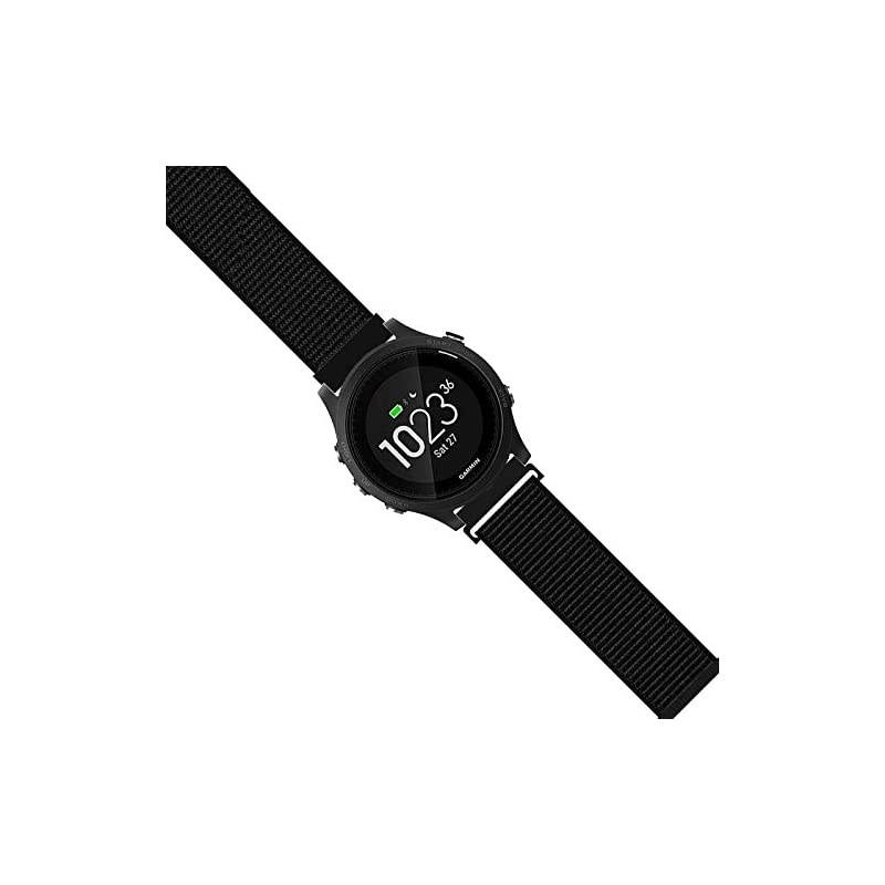 Nylon Strap Compatible with Garmin Forerunner 935945 Music Replacement Band Black Large