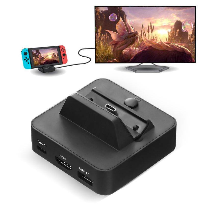 Portable HDMI TV Adapter Docking Station for Nintendo Switch Mini Switch Charging Dock Stand