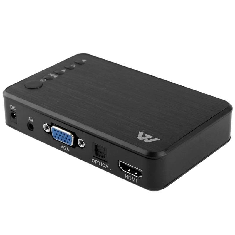 Mini Full HD 1080P Media Player, Support HDD / SD Card / USB Flash Disk / HDMI / VGA Output (MP023)