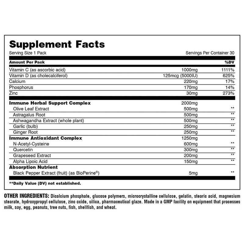 Universal Nutrition Animal Immune Support Pak Dietary Supplement - 30 Packs