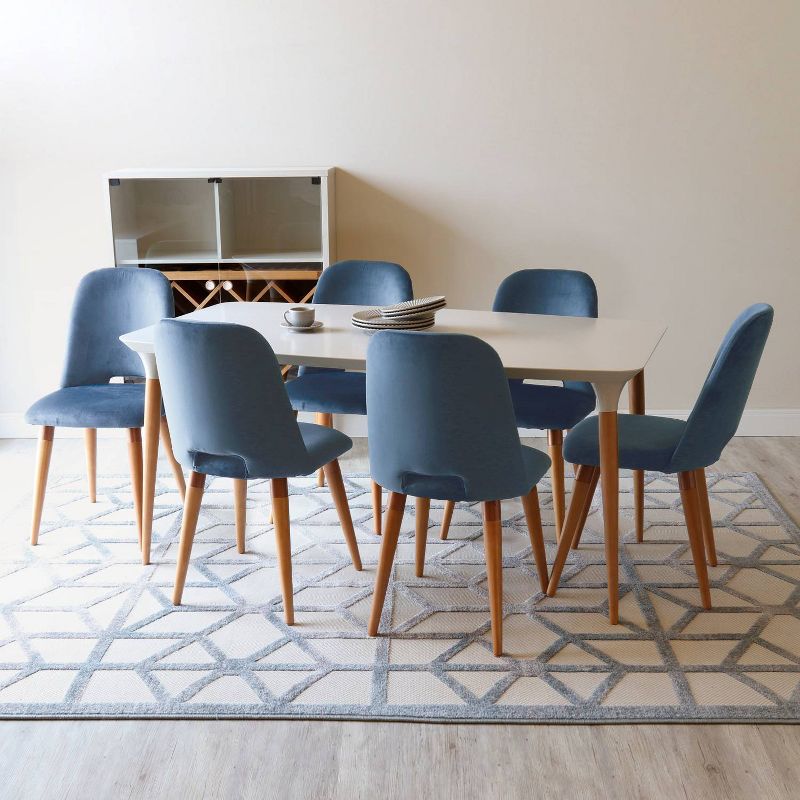 62.99" Homedock Rectangle Dining Table Off White/Cinnamon - Manhattan Comfort