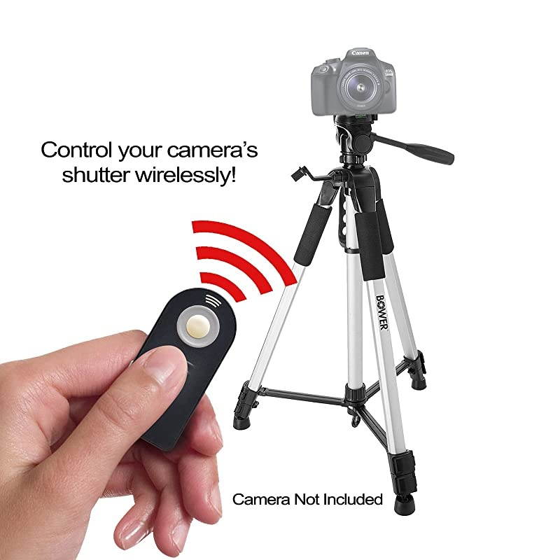 72 Inch Heavy Duty Aluminum Camera Tripod + Wireless Remote Bundle for Nikon Digital Cameras Includes  Microfiber Cleaning Cloth
