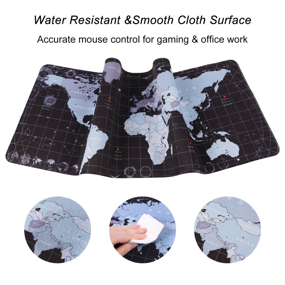 Gaming Mouse Pad Large Size 300*700MM Water-Resistant Extended Mouse Mat World Desk Mat Gaming Support for Computer, PC and Laptop