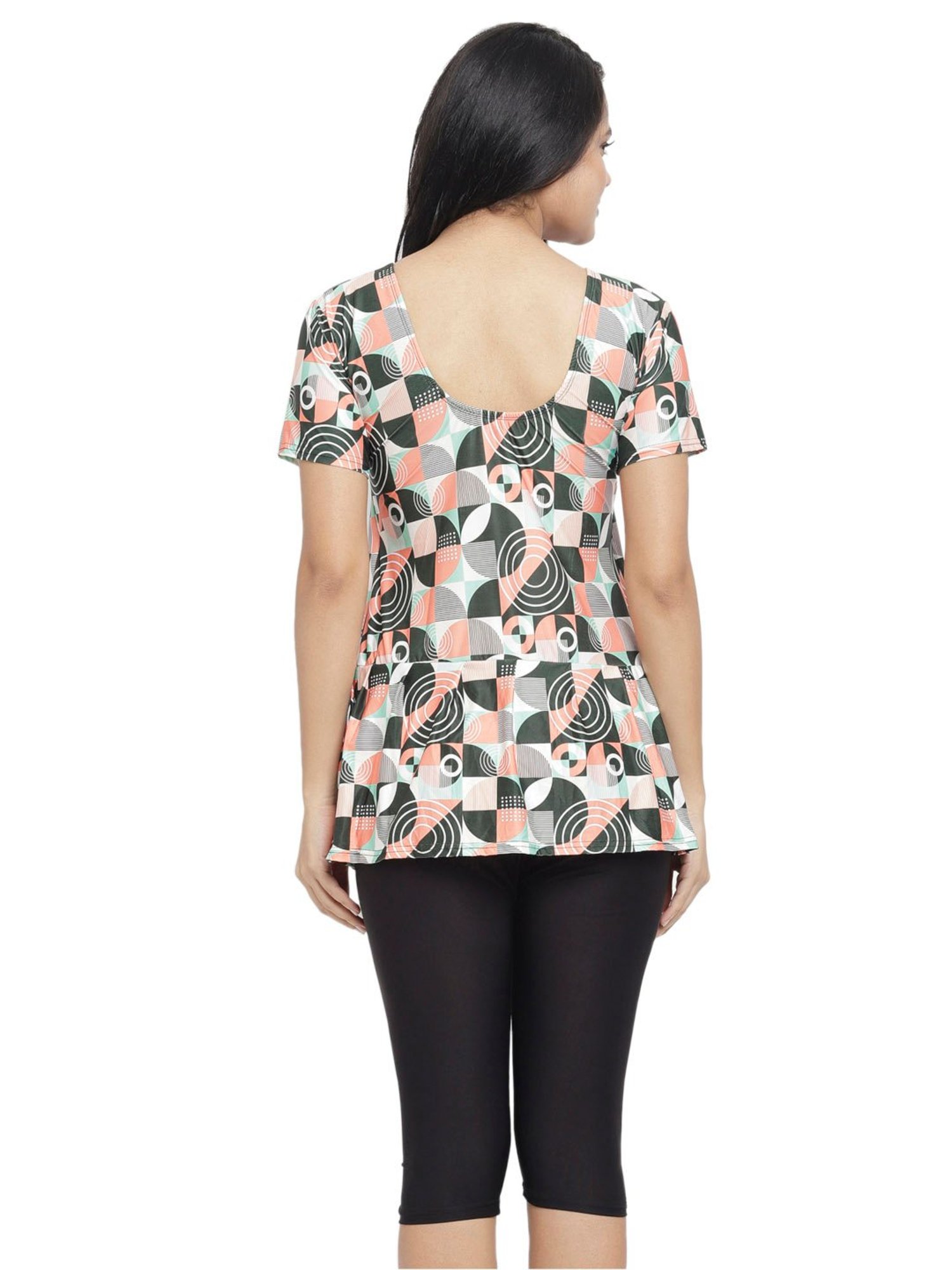 N-Gal Multicolor Geometric Print Swimsuit