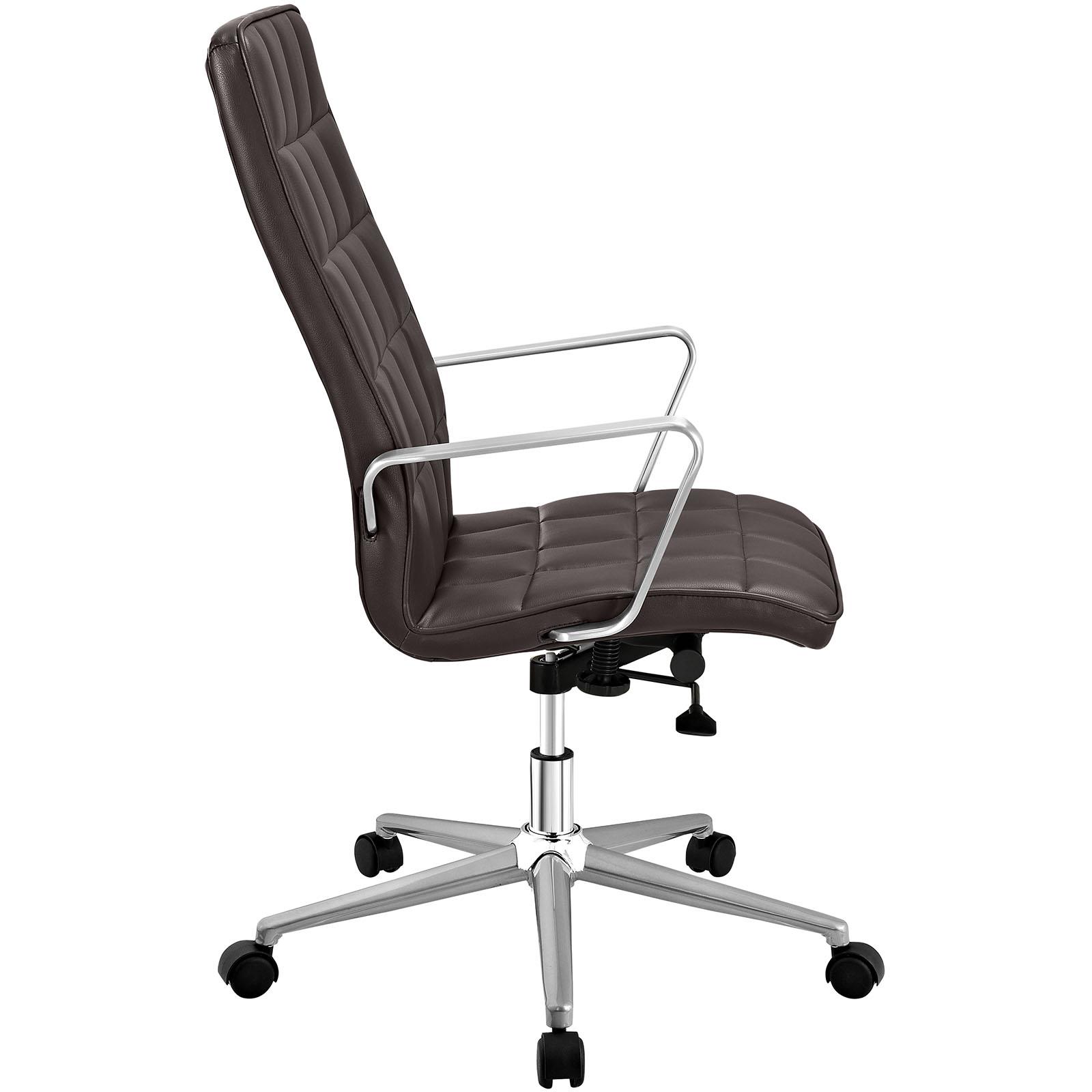 LexMod EEI-2126-BRN Tile Highback Office Chair