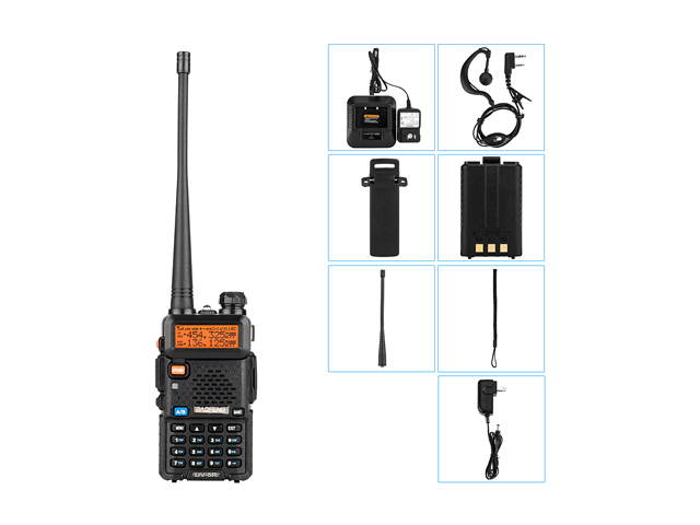 BAOFENG UV-5R Two Way Ham Radio Dual Band 136-174/400-520Mhz 5W Walkie Talkie US